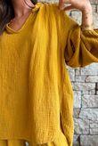 Santos Cushion Cotton Heathcliff Blouse Tumeric?